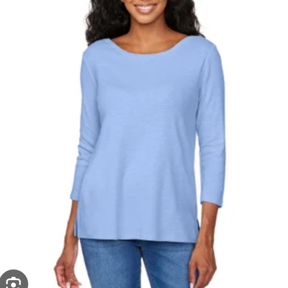 Kirkland Signature Women's 3/4 Sleeve Slub T-shirt
